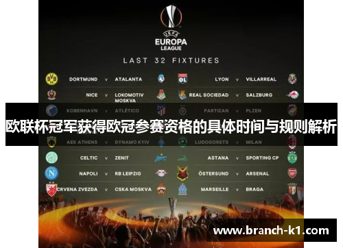 欧联杯冠军获得欧冠参赛资格的具体时间与规则解析